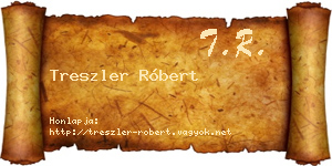 Treszler Róbert névjegykártya