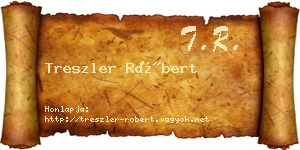 Treszler Róbert névjegykártya